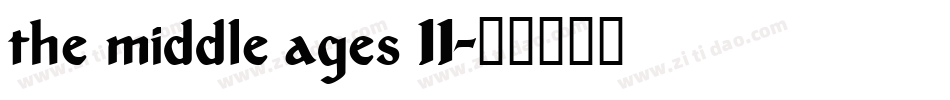 the middle ages II字体转换
